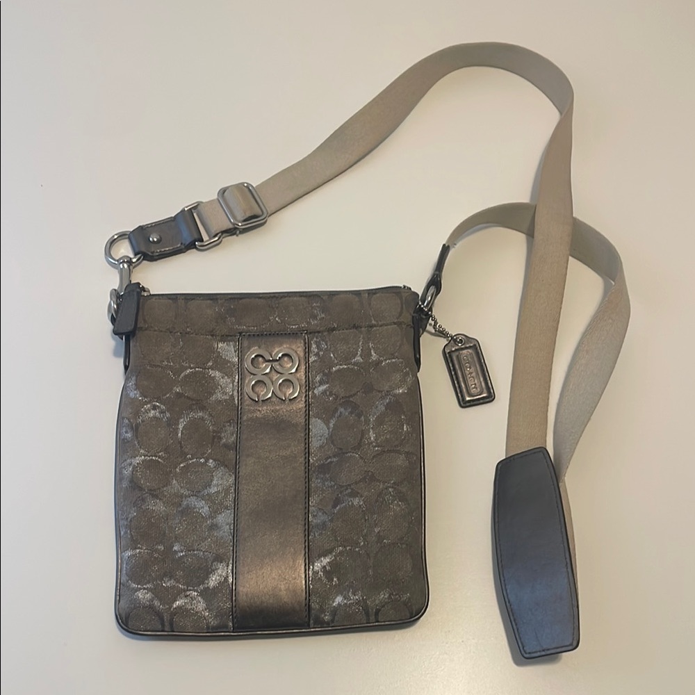 Coach Gray Signature Crossbody Bag